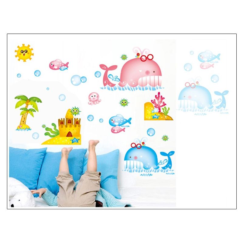 Casa si Gradina - Decoratiuni - Stickere decorative - Sticker decorativ, Animale marine, 130 cm, 786STK - Infinity.ro