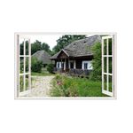 Casa si Gradina - Decoratiuni - Stickere decorative - Sticker decorativ, Fereastra 3D, Casa, 85 cm, 637STK - Infinity.ro