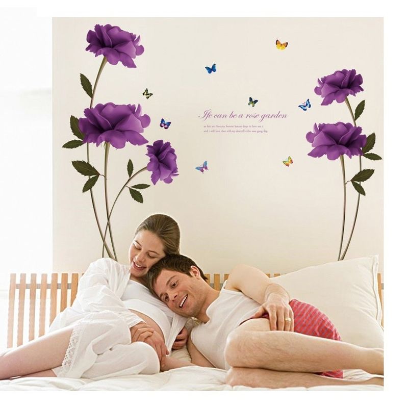Casa si Gradina - Decoratiuni - Stickere decorative - Sticker decorativ, Flori mov, 140 cm, 797STK - Infinity.ro