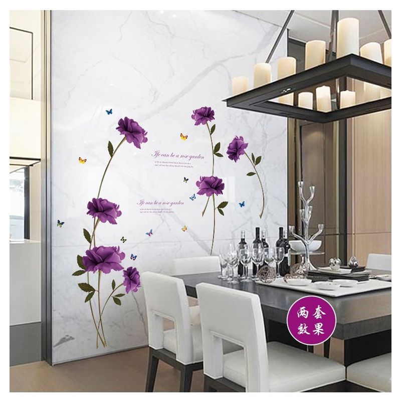 Casa si Gradina - Decoratiuni - Stickere decorative - Sticker decorativ, Flori mov, 140 cm, 797STK - Infinity.ro
