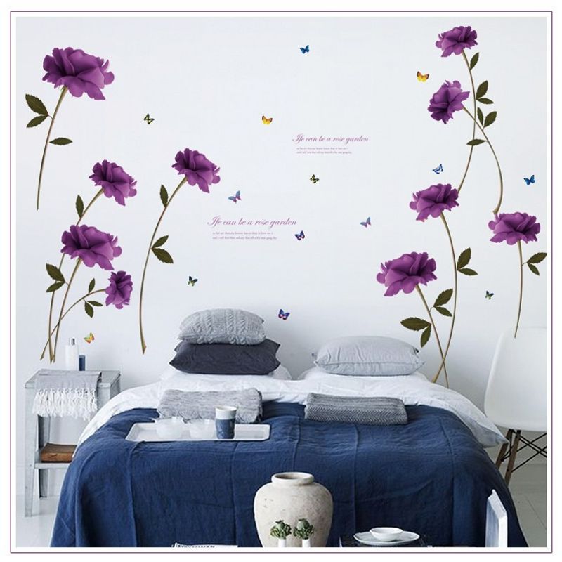 Casa si Gradina - Decoratiuni - Stickere decorative - Sticker decorativ, Flori mov, 140 cm, 797STK - Infinity.ro