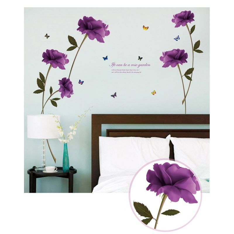 Casa si Gradina - Decoratiuni - Stickere decorative - Sticker decorativ, Flori mov, 140 cm, 797STK - Infinity.ro
