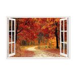 Casa si Gradina - Decoratiuni - Stickere decorative - Sticker decorativ, Fereastra 3D, Padure, 85 cm, 542STK-4 - Infinity.ro