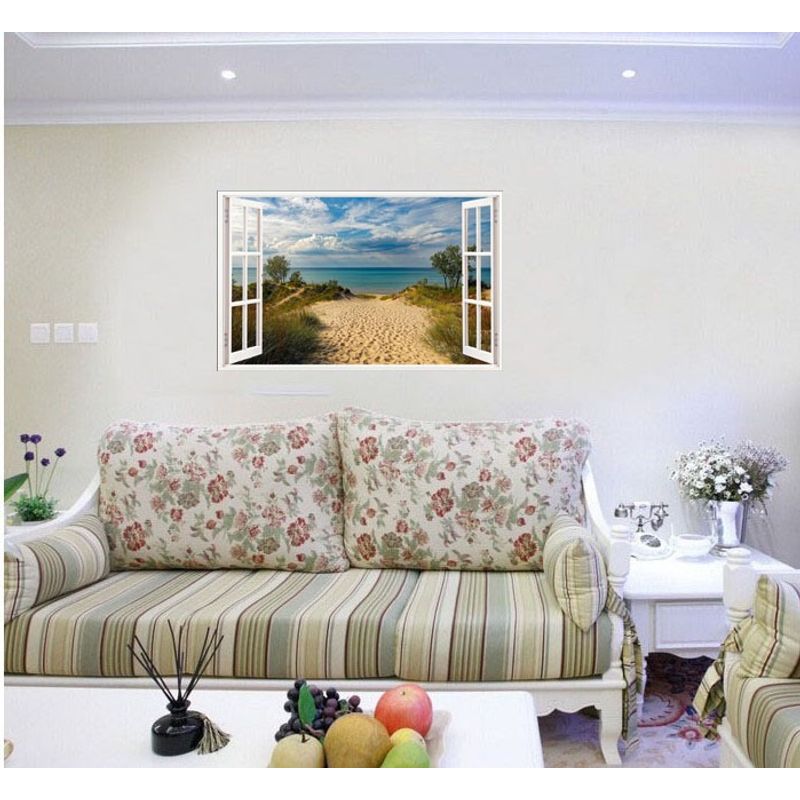 Casa si Gradina - Decoratiuni - Stickere decorative - Sticker decorativ, Fereastra 3D, Mare, 85 cm, 680STK - Infinity.ro