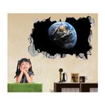 Casa si Gradina - Decoratiuni - Stickere decorative - Sticker decorativ, gaura in perete 3D,  Planeta, 85 cm, 1036STK-3 - Infinity.ro