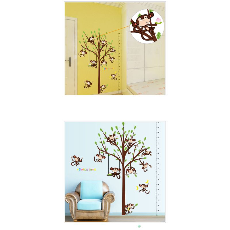 Casa si Gradina - Decoratiuni - Stickere decorative - Sticker decorativ, masuratoare cu maimutele, 182 cm, 89STK - Infinity.ro