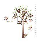 Casa si Gradina - Decoratiuni - Stickere decorative - Sticker decorativ, masuratoare cu maimutele, 182 cm, 89STK - Infinity.ro