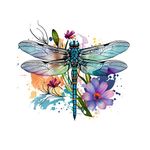 Casa si Gradina - Decoratiuni - Stickere decorative - Sticker decorativ, Libelula, Albastru, 62 cm, 1206STK-1 - Infinity.ro