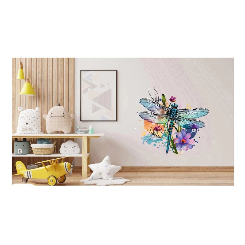 Casa si Gradina - Decoratiuni - Stickere decorative - Sticker decorativ, Libelula, Albastru, 62 cm, 1206STK-1 - Infinity.ro
