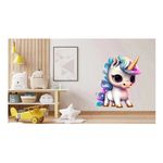 Casa si Gradina - Decoratiuni - Stickere decorative - Sticker decorativ, Unicorn, Albastru, 75 cm, 1202STK-1 - Infinity.ro