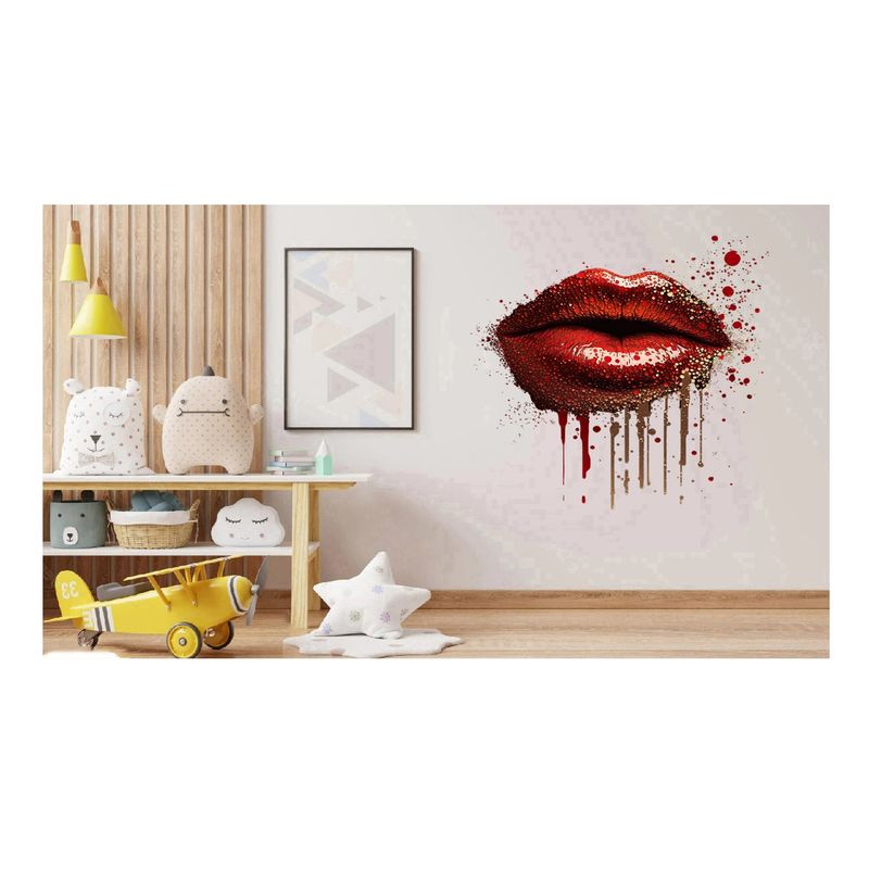 Casa si Gradina - Decoratiuni - Stickere decorative - Sticker decorativ, Buze, Rosu, 60 cm, 1301STK - Infinity.ro