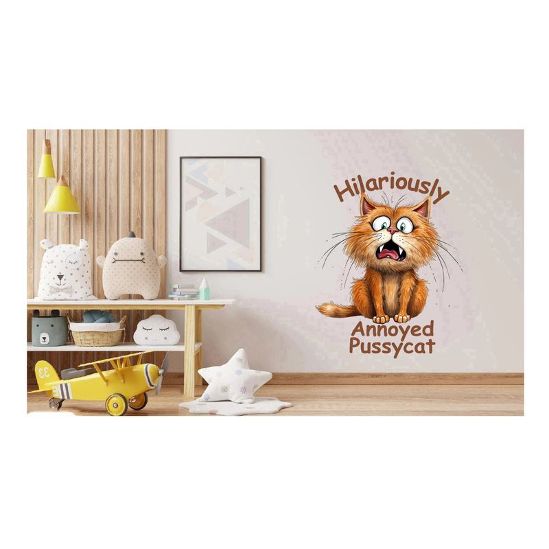 Casa si Gradina - Decoratiuni - Stickere decorative - Sticker decorativ Pisica, Portocaliu, 78 cm, 1313STK-3 - Infinity.ro