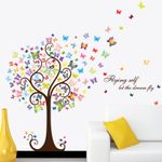 Casa si Gradina - Decoratiuni - Stickere decorative - Sticker decorativ, Copacul cu fluturi, 130 cm, 799STK - Infinity.ro