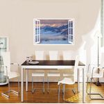 Casa si Gradina - Decoratiuni - Stickere decorative - Sticker decorativ, Fereastra 3D, Peisaj de Munte, 85 cm, 602STK - Infinity.ro