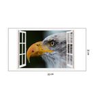 Casa si Gradina - Decoratiuni - Stickere decorative - Sticker decorativ, Fereastra 3D, Vultur, 85 cm, 274STK - Infinity.ro
