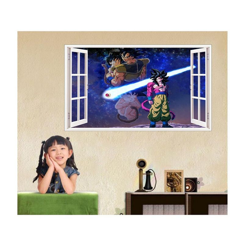 Casa si Gradina - Decoratiuni - Stickere decorative - Sticker decorativ, fereastra 3D,  Dragon Ball, 85 cm, 1025STK - Infinity.ro
