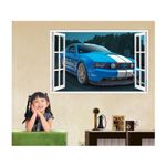 Casa si Gradina - Decoratiuni - Stickere decorative - Sticker decorativ masina, Ferestra 3D, 80 cm, 1011STK - Infinity.ro