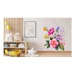 Casa si Gradina - Decoratiuni - Stickere decorative - Sticker decorativ, Flori, Multicolor, 60 cm, 1216STK-3 - Infinity.ro