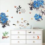 Casa si Gradina - Decoratiuni - Stickere decorative - Sticker decorativ, Flori albastre, 130 cm, 802STK - Infinity.ro