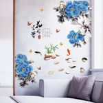 Casa si Gradina - Decoratiuni - Stickere decorative - Sticker decorativ, Flori albastre, 130 cm, 802STK - Infinity.ro