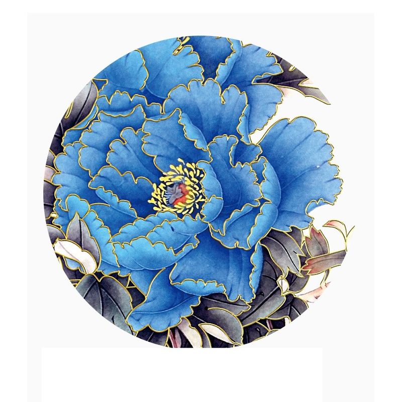 Casa si Gradina - Decoratiuni - Stickere decorative - Sticker decorativ, Flori albastre, 130 cm, 802STK - Infinity.ro