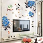 Casa si Gradina - Decoratiuni - Stickere decorative - Sticker decorativ, Flori albastre, 130 cm, 802STK - Infinity.ro