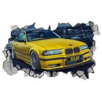 Casa si Gradina - Decoratiuni - Stickere decorative - Sticker decorativ masina, Gaura in perete 3D, 80 cm, 1010STK-1 - Infinity.ro