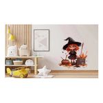 Casa si Gradina - Decoratiuni - Stickere decorative - Sticker decorativ, Mica Vrajitoare, Portocaliu, 66 cm, 1263STK-4 - Infinity.ro
