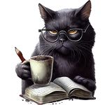 Casa si Gradina - Decoratiuni - Stickere decorative - Sticker decorativ, Pisica, Negru, 71 cm, 1258STK-3 - Infinity.ro