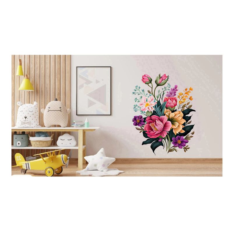 Casa si Gradina - Decoratiuni - Stickere decorative - Sticker decorativ, Flori, Multicolor, 85 cm, 1216STK-2 - Infinity.ro
