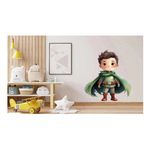 Casa si Gradina - Decoratiuni - Stickere decorative - Sticker decorativ Baiat Supererou, Verde, 64 cm, 1309STK-9 - Infinity.ro
