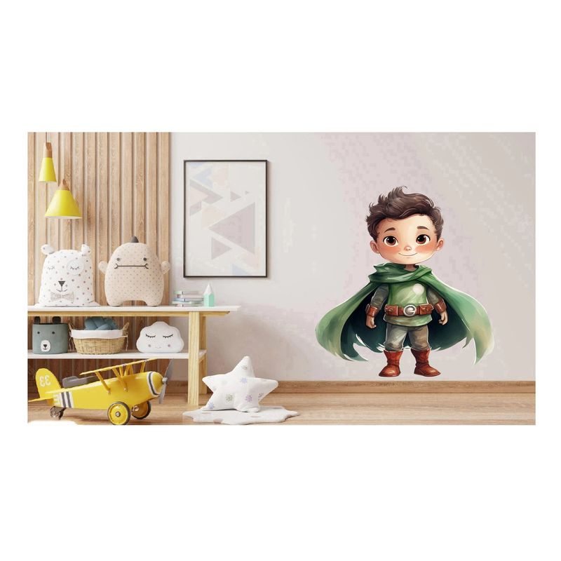 Casa si Gradina - Decoratiuni - Stickere decorative - Sticker decorativ Baiat Supererou, Verde, 64 cm, 1309STK-9 - Infinity.ro