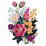 Casa si Gradina - Decoratiuni - Stickere decorative - Sticker decorativ, Flori, Multicolor, 85 cm, 1216STK-2 - Infinity.ro