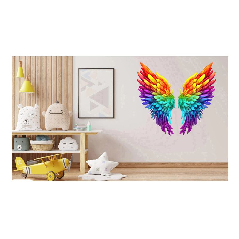 Casa si Gradina - Decoratiuni - Stickere decorative - Sticker decorativ, Aripi, Portocaliu, 60 cm, 1303STK-5 - Infinity.ro