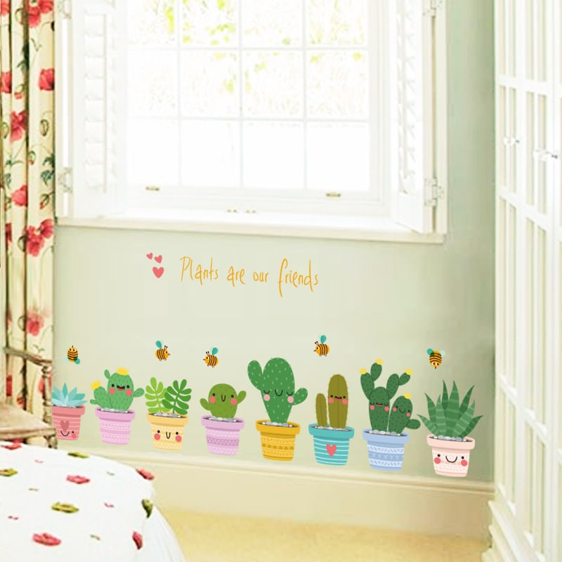 Casa si Gradina - Decoratiuni - Stickere decorative - Sticker decorativ, Cactusi, 115 cm, 816STK - Infinity.ro