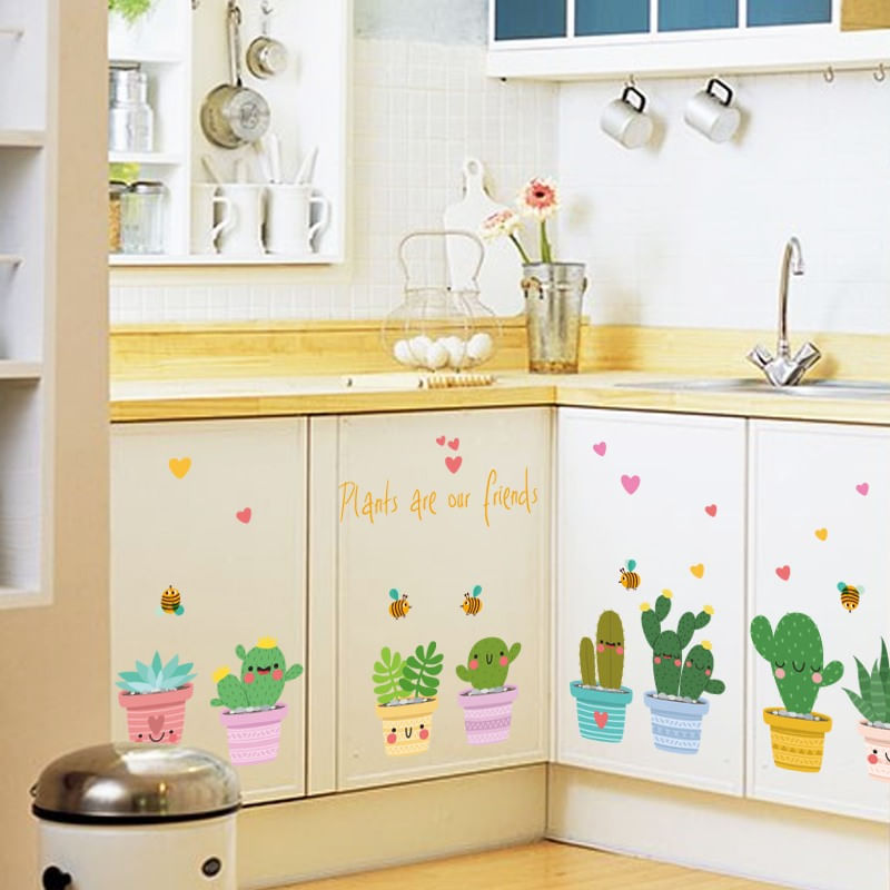 Casa si Gradina - Decoratiuni - Stickere decorative - Sticker decorativ, Cactusi, 115 cm, 816STK - Infinity.ro
