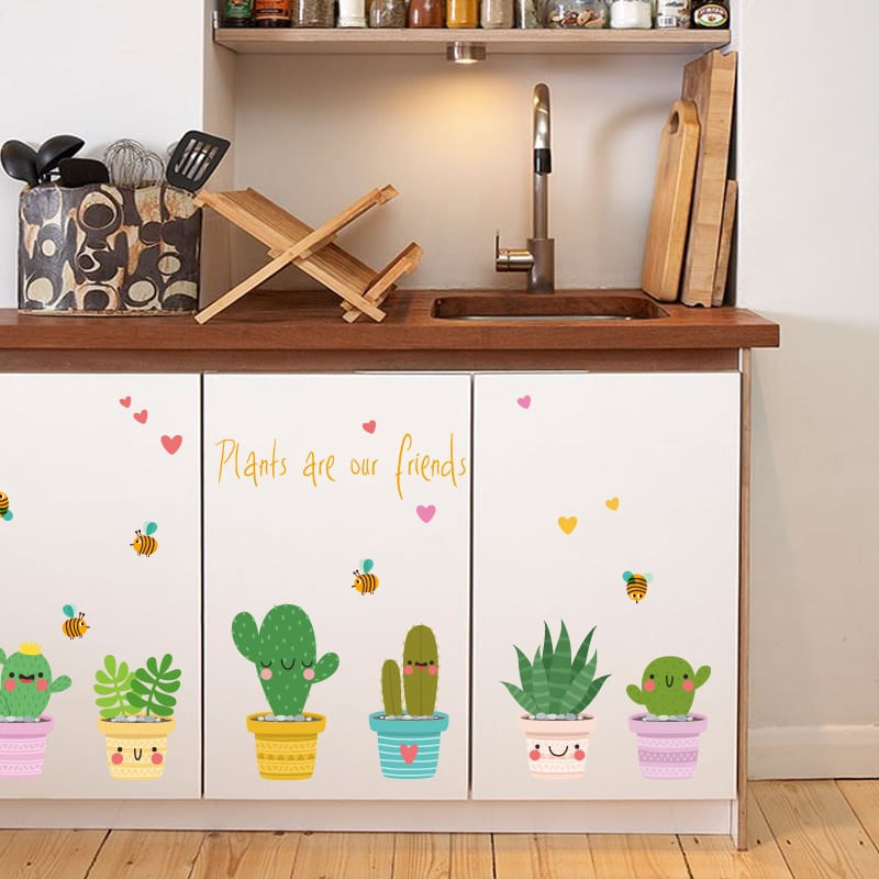 Casa si Gradina - Decoratiuni - Stickere decorative - Sticker decorativ, Cactusi, 115 cm, 816STK - Infinity.ro