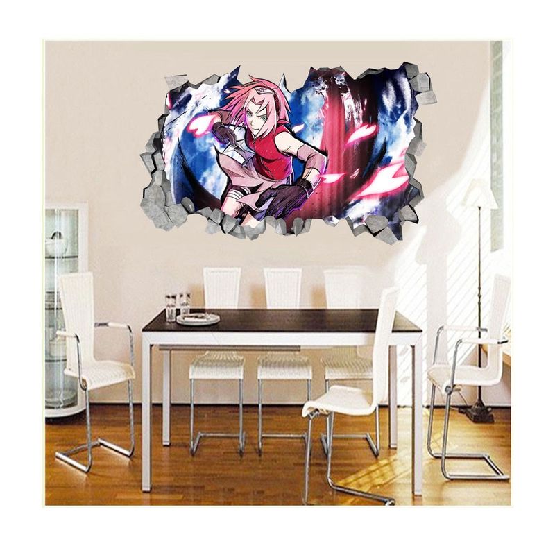 Casa si Gradina - Decoratiuni - Stickere decorative - Sticker decorativ, gaura in perete 3D,  Naruto, 85 cm, 1031STK - Infinity.ro