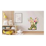 Casa si Gradina - Decoratiuni - Stickere decorative - Sticker decorativ, Cizme cu Flori, Verde, 72 cm, 1261STK - Infinity.ro