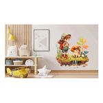 Casa si Gradina - Decoratiuni - Stickere decorative - Sticker decorativ, Fetita si Catelul, Multicolor, 64 cm, 1294STK - Infinity.ro
