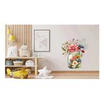 Casa si Gradina - Decoratiuni - Stickere decorative - Sticker decorativ, Borcan cu Flori, Multicolor, 73 cm, 1265STK-5 - Infinity.ro