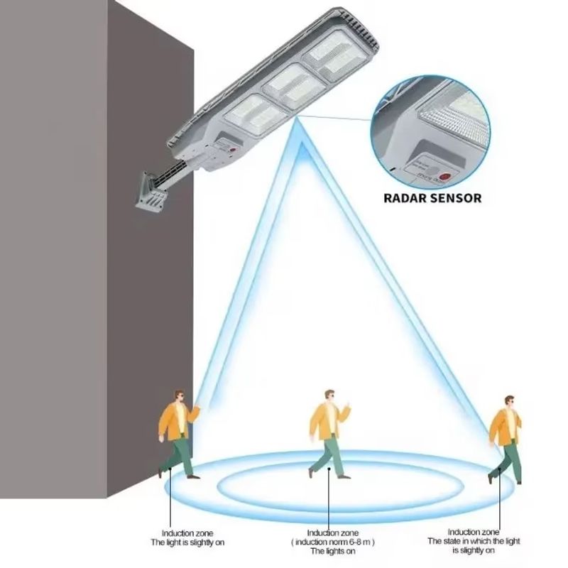 Casa si Gradina - Corpuri si surse de iluminat - Iluminat exterior - Lampi solare - Lampa solara cu telecomanda si suport, 100W, Senzor de miscare, 6000k, 10000lm, IP66 - Infinity.ro