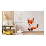 Casa si Gradina - Decoratiuni - Stickere decorative - Sticker decorativ, Vulpe, Portocaliu, 69 cm, 1253STK - Infinity.ro