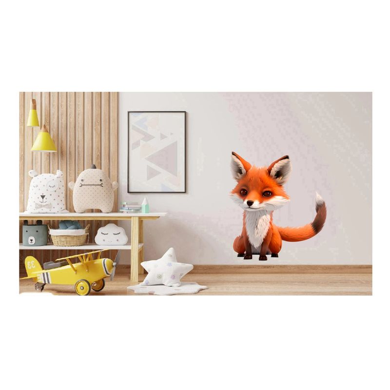 Casa si Gradina - Decoratiuni - Stickere decorative - Sticker decorativ, Vulpe, Portocaliu, 69 cm, 1253STK - Infinity.ro