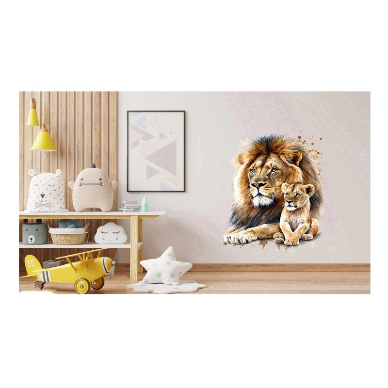 Casa si Gradina - Decoratiuni - Stickere decorative - Sticker decorativ, Leu, Portocaliu, 77 cm, 1213STK-4 - Infinity.ro
