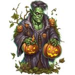 Casa si Gradina - Decoratiuni - Stickere decorative - Sticker decorativ, Halloween, Verde, 80 cm, 1308STK-7 - Infinity.ro