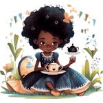 Casa si Gradina - Decoratiuni - Stickere decorative - Sticker decorativ, Mica Printesa, Albastru, 65 cm, 1282STK-5 - Infinity.ro