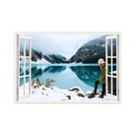 Casa si Gradina - Decoratiuni - Stickere decorative - Sticker decorativ, Fereastra 3D, Lac, 85 cm, 560STK - Infinity.ro