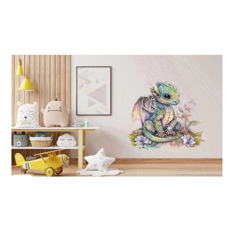Casa si Gradina - Decoratiuni - Stickere decorative - Sticker decorativ, Dinozaur, Verde, 63 cm, 1207STK-8 - Infinity.ro