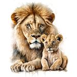 Casa si Gradina - Decoratiuni - Stickere decorative - Sticker decorativ, Leu, Portocaliu, 77 cm, 1213STK - Infinity.ro